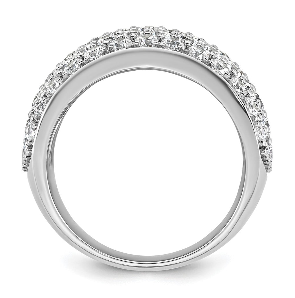 14k White Gold 3 carat Lab Grown Diamond VS/SI+ G+ Complete Pav‚ Fashion Band