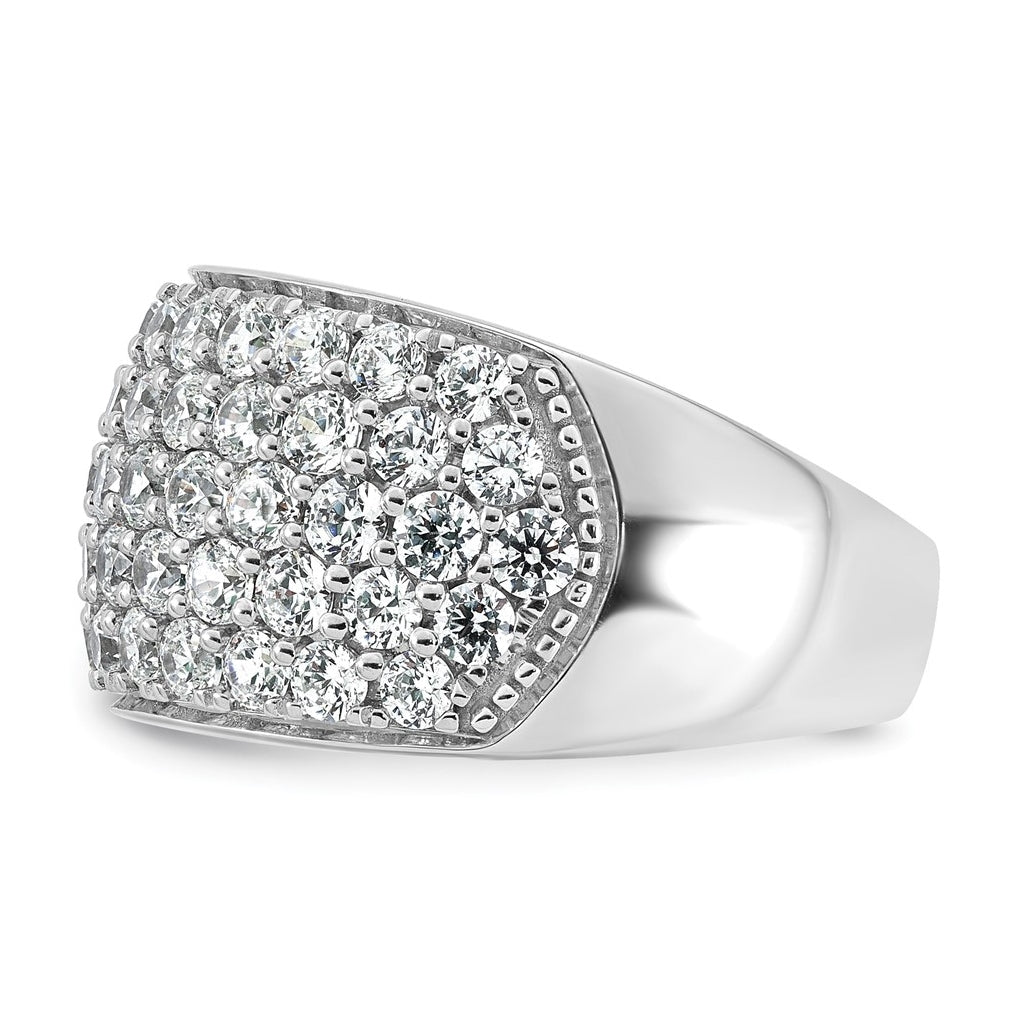 14k White Gold 3 carat Lab Grown Diamond VS/SI+ G+ Complete Pav‚ Fashion Band