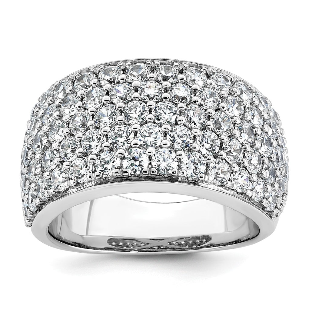 14k White Gold 3 carat Lab Grown Diamond VS/SI+ G+ Complete Pav‚ Fashion Band