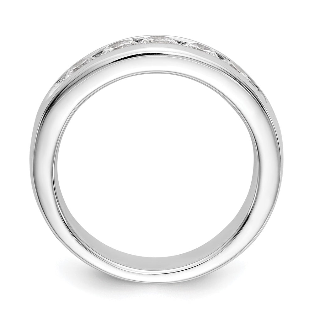 14K White Gold 5-3.7mm Stone Channel Band – Elegant Jewelry Gift for Birthday, Anniversary, Engagement, Wedding