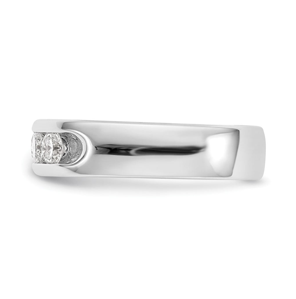 14K White Gold 5-3.7mm Stone Channel Band – Elegant Jewelry Gift for Birthday, Anniversary, Engagement, Wedding