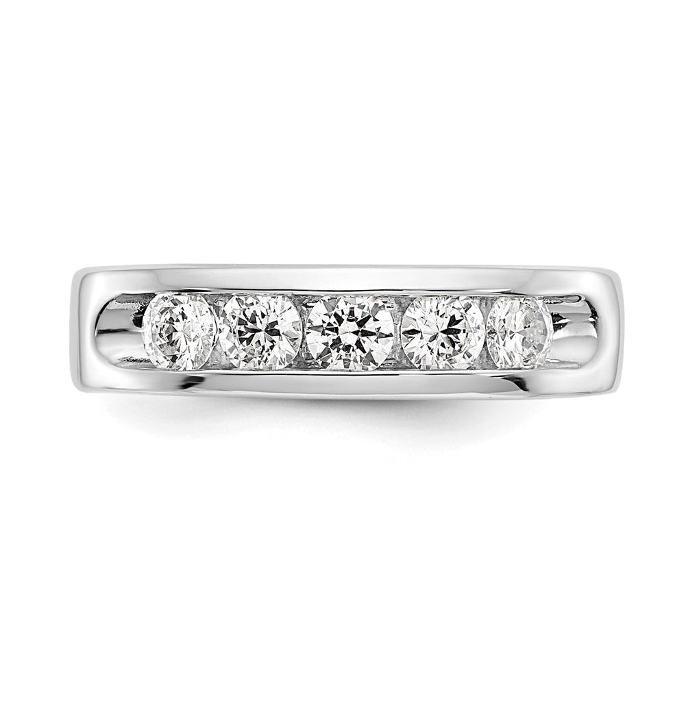 14K White Gold 5-3.7mm Stone Channel Band – Elegant Jewelry Gift for Birthday, Anniversary, Engagement, Wedding