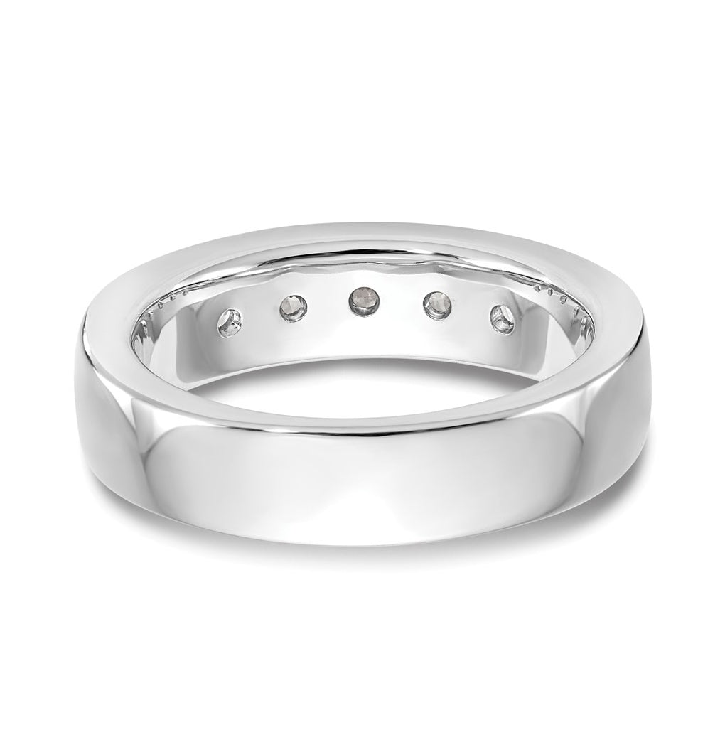 14K White Gold 5-3.7mm Stone Channel Band – Elegant Jewelry Gift for Birthday, Anniversary, Engagement, Wedding
