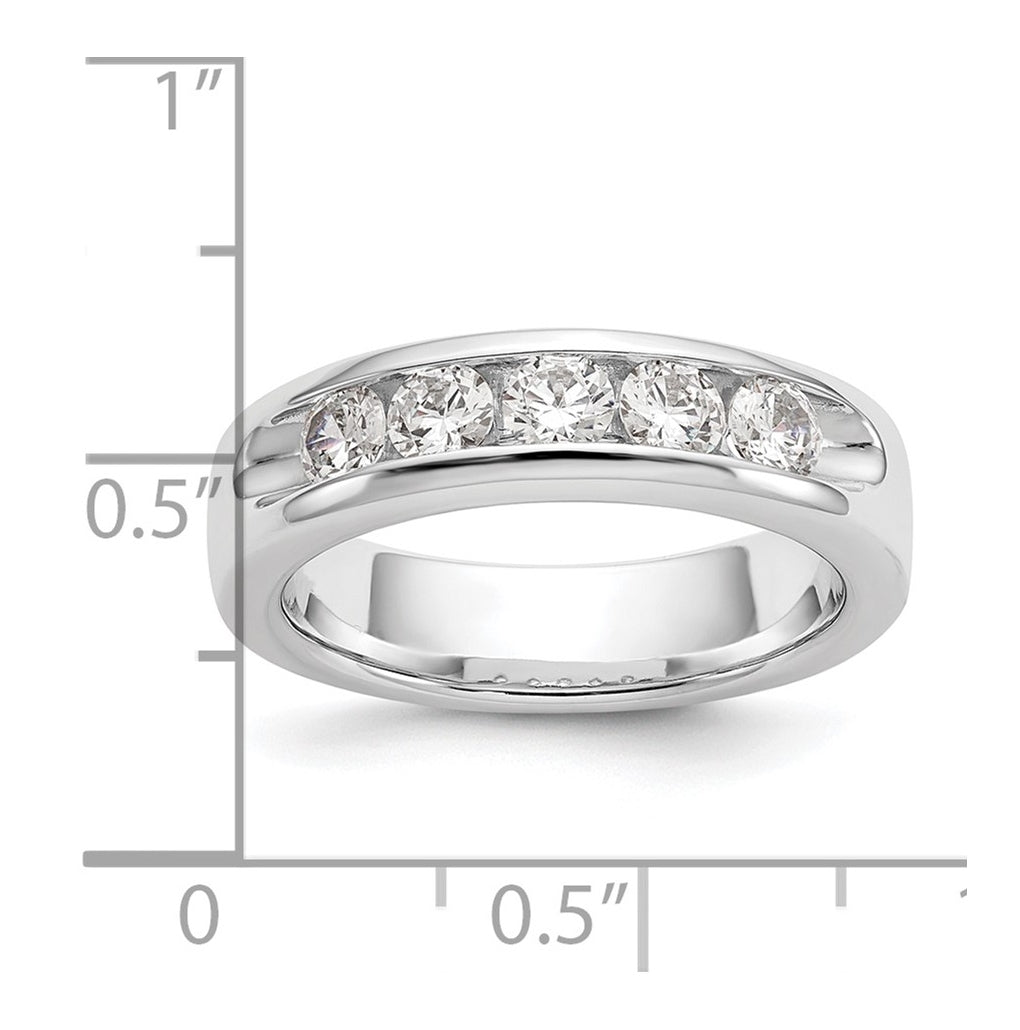 14K White Gold 5-3.7mm Stone Channel Band – Elegant Jewelry Gift for Birthday, Anniversary, Engagement, Wedding