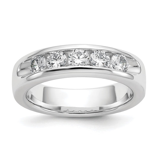 14K White Gold 5-3.7mm Stone Channel Band – Elegant Jewelry Gift for Birthday, Anniversary, Engagement, Wedding