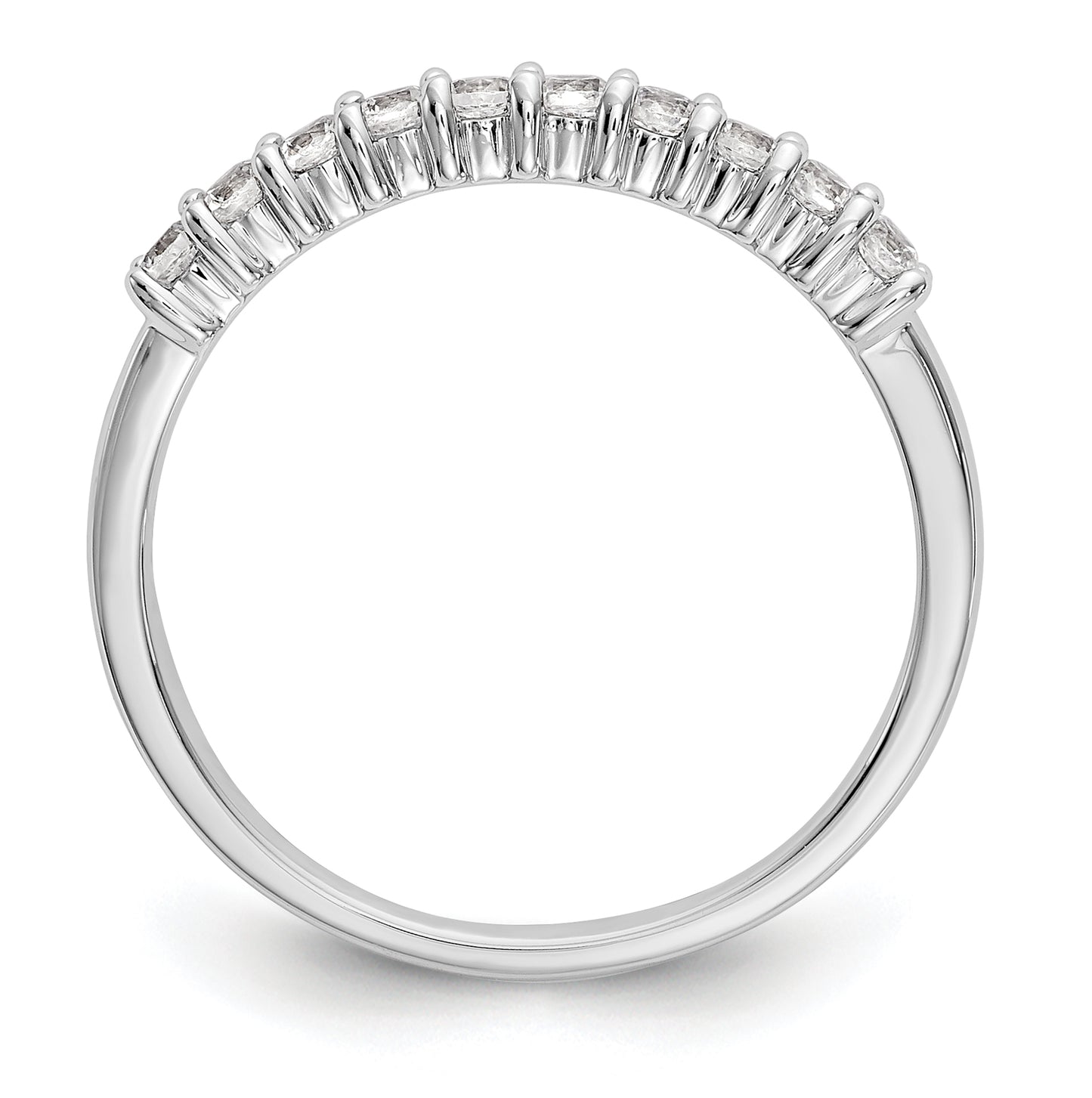 14K White Gold Lab Grown VS/SI FGH Dia 10-Stone Band