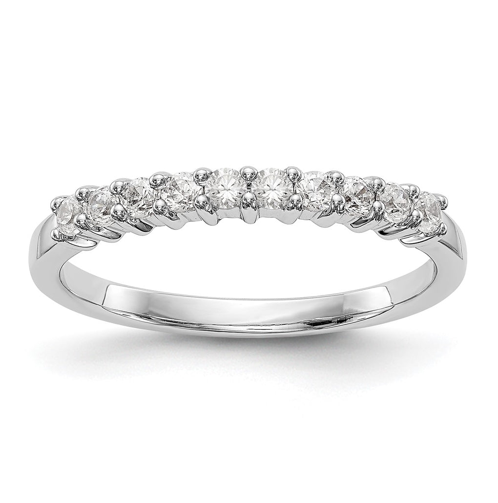 14K White Gold Lab Grown VS/SI FGH Dia 10-Stone Band