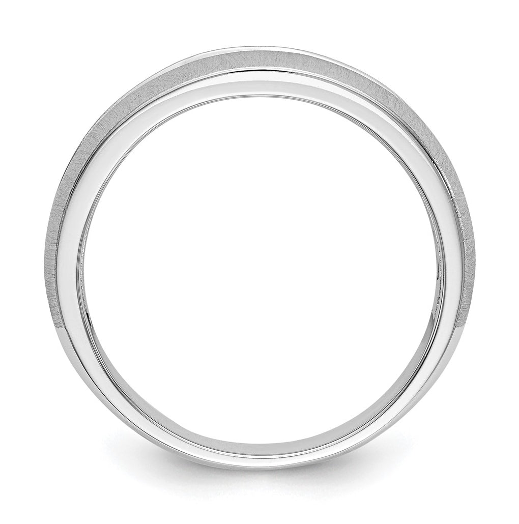 14K White Gold Diamond Men's Band – Elegant Jewelry Gift for Birthday, Anniversary, Engagement, Wedding