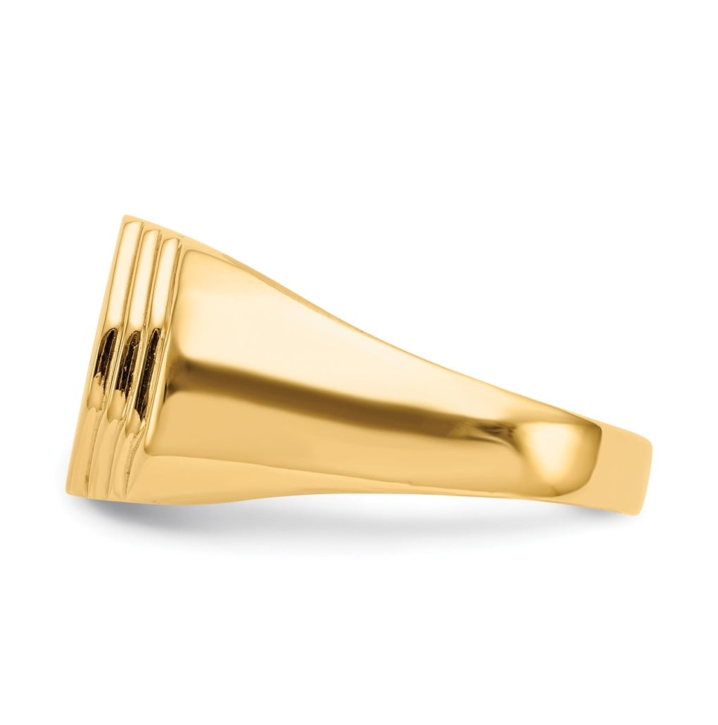 14K Yellow Gold Diamond Men's Band – Elegant Jewelry Gift for Birthday, Anniversary, Engagement, Wedding