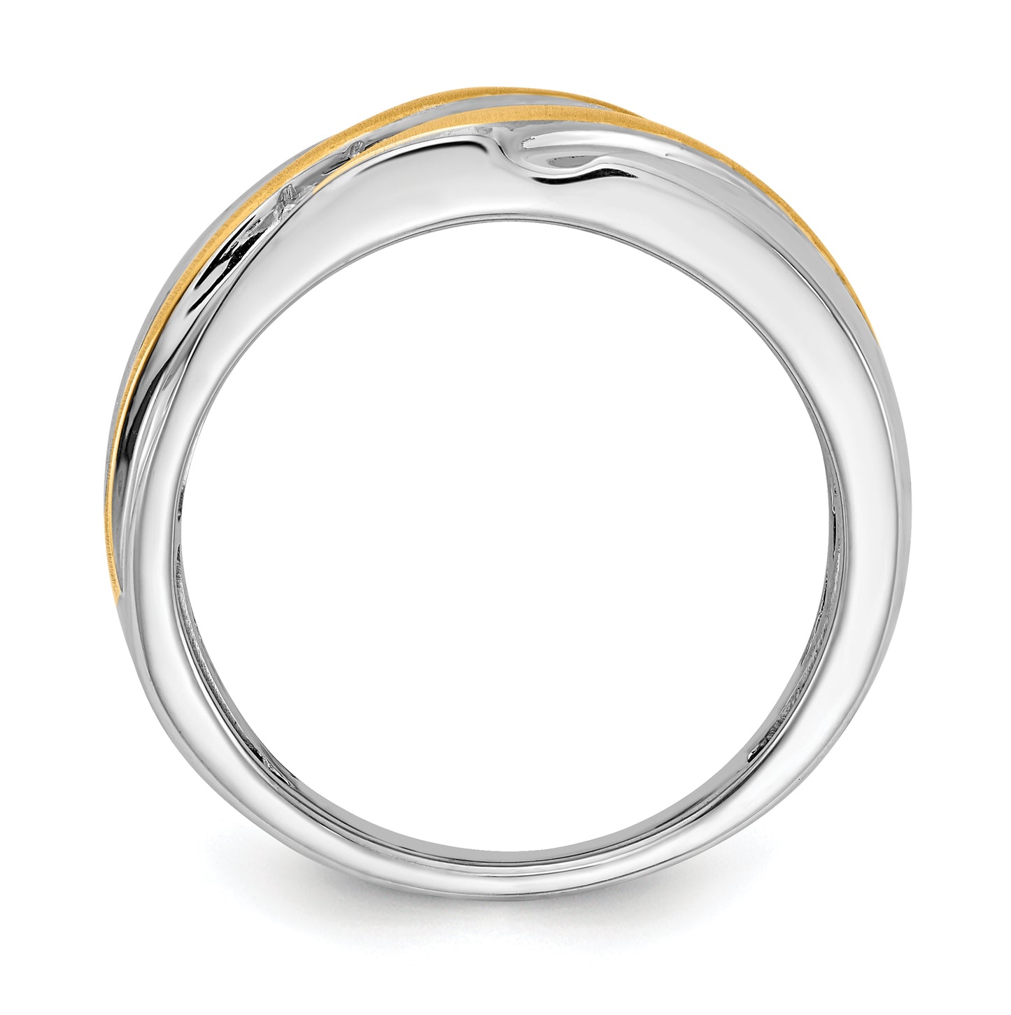 14k Two-tone 7-Stone 1/4 carat Diamond Complete Men's Ring