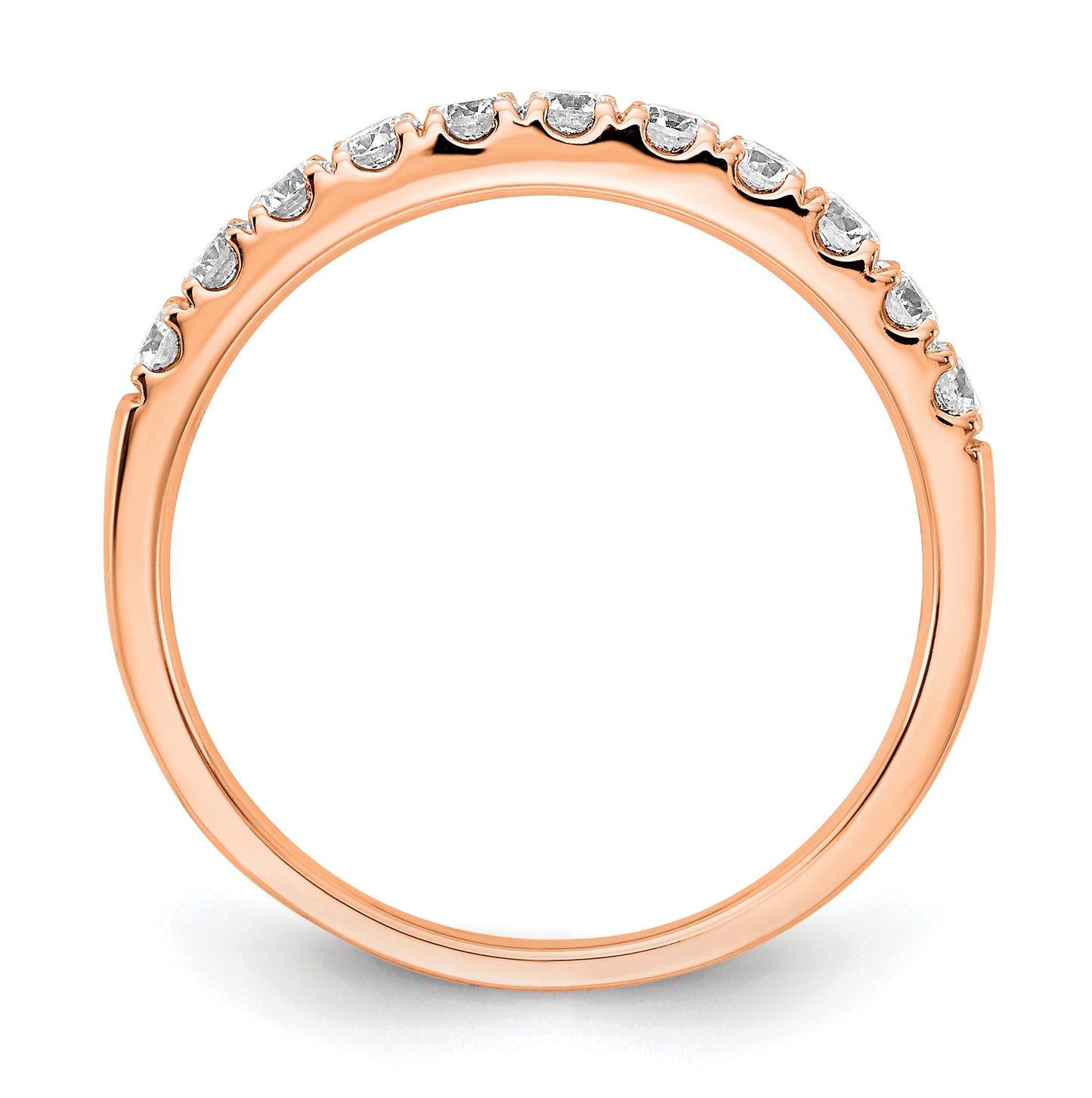 14K Rose Gold TRUE ORIGIN Lab Grown Diamond VS DEF 1/2ct Wedding Band