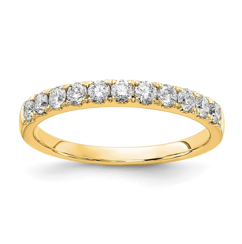 14K Yellow Gold TRUE ORIGIN Lab Grown Diamond VS DEF 1/2ct Wedding Band