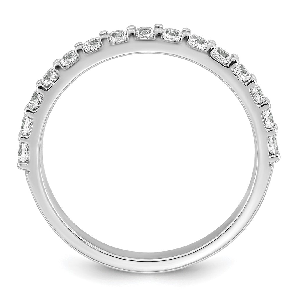 14k White Gold 1/2 carat Lab Grown Diamond VS+ F+ Complete Fifteen Stone Band