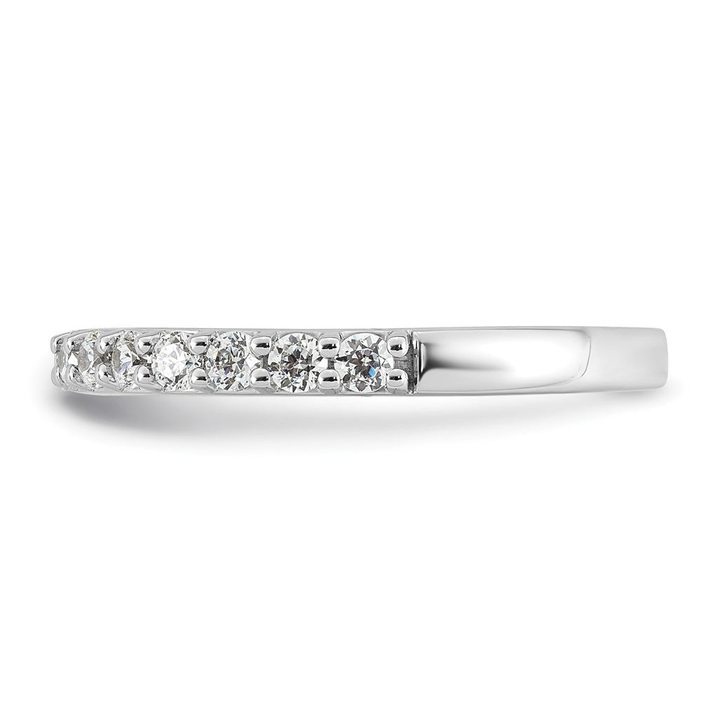 14k White Gold 1/2 carat Lab Grown Diamond VS+ F+ Complete Fifteen Stone Band