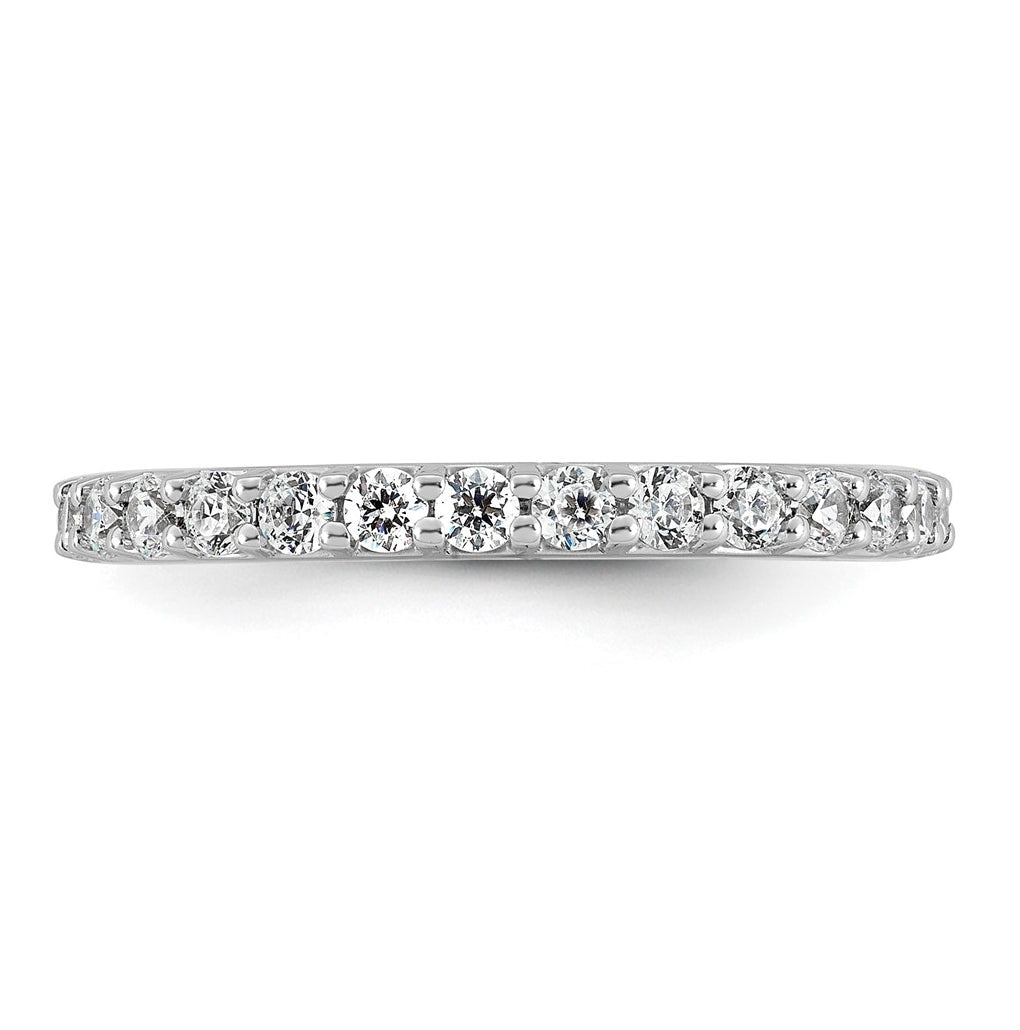 14k White Gold 1/2 carat Lab Grown Diamond VS+ F+ Complete Fifteen Stone Band