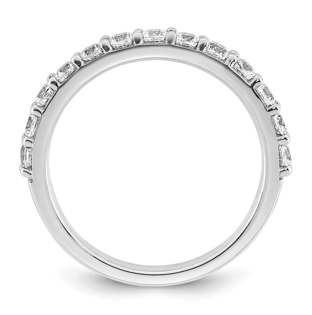 14k White Gold 3/4 carat Lab Grown Diamond VS+ F+ Complete Fifteen Stone Band