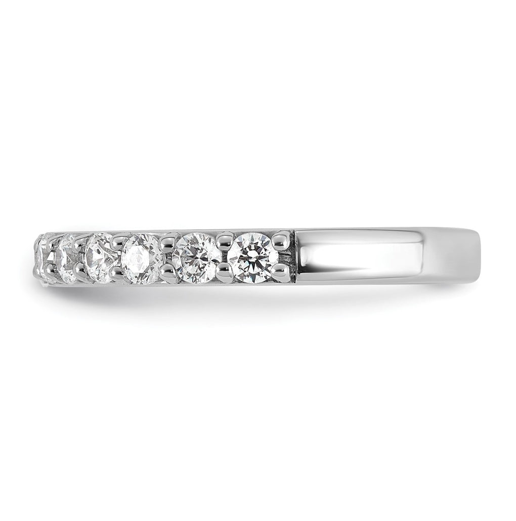 14k White Gold 3/4 carat Lab Grown Diamond VS+ F+ Complete Fifteen Stone Band