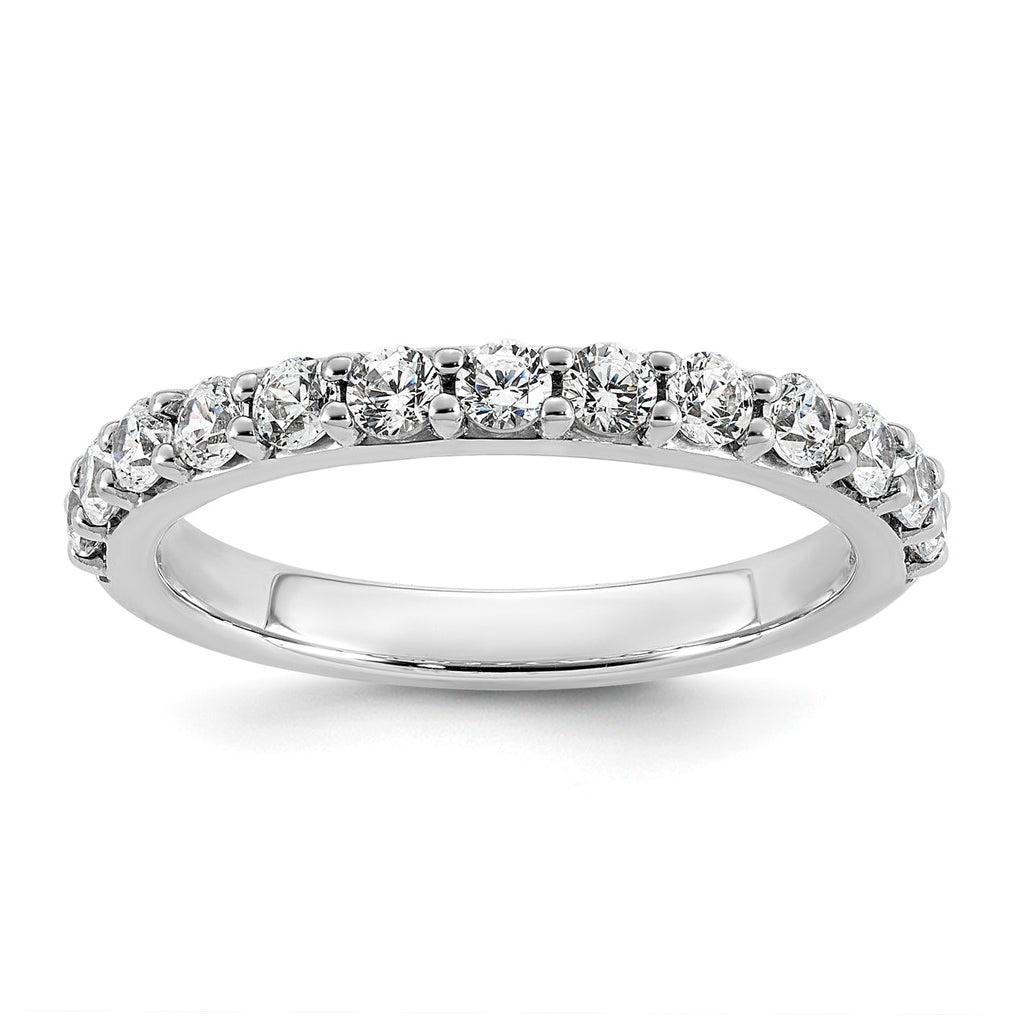 14k White Gold 3/4 carat Lab Grown Diamond VS+ F+ Complete Fifteen Stone Band