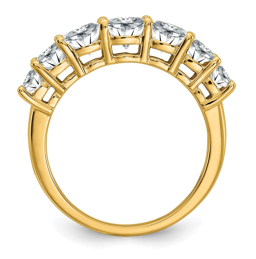 14K Yellow Gold Band G H I True Light Moissanite – Elegant Jewelry Gift for Birthday, Anniversary, Engagement, Wedding