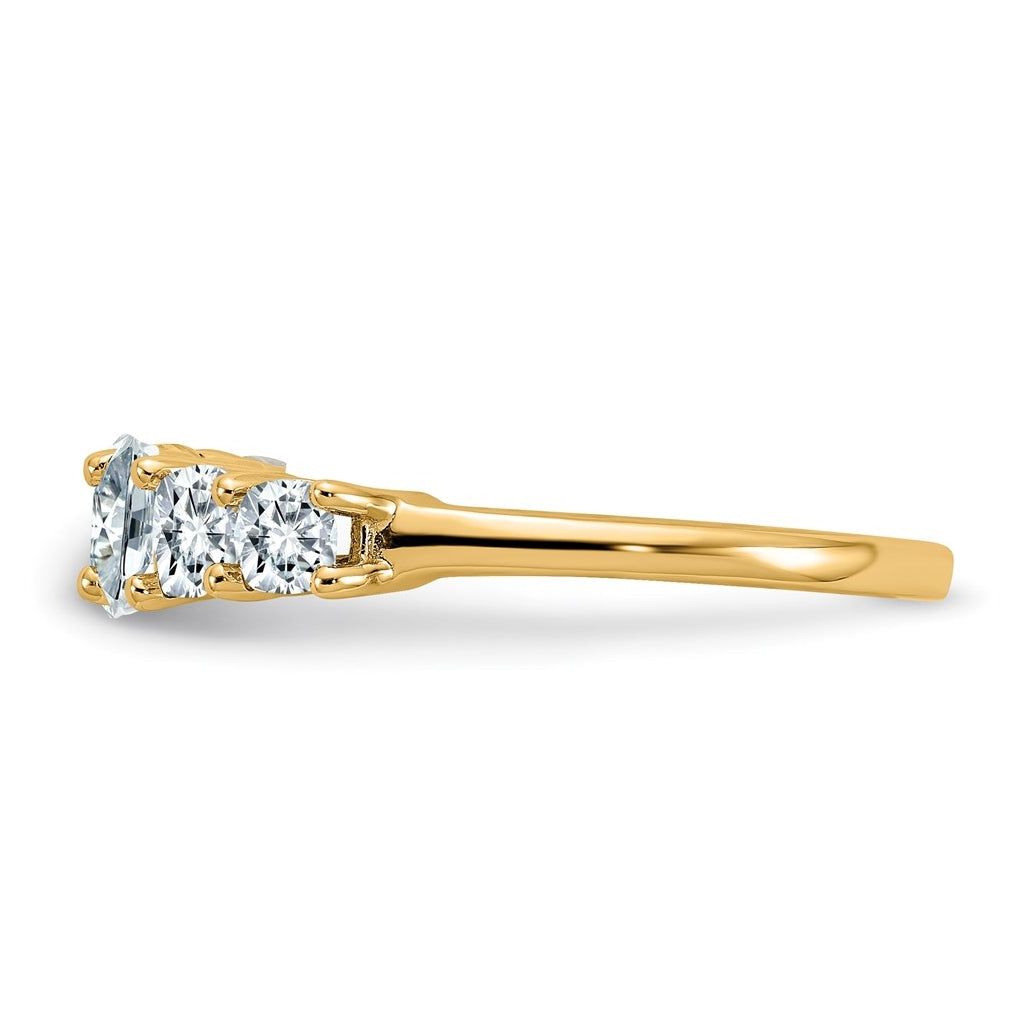 14K Yellow Gold Band G H I True Light Moissanite – Elegant Jewelry Gift for Birthday, Anniversary, Engagement, Wedding