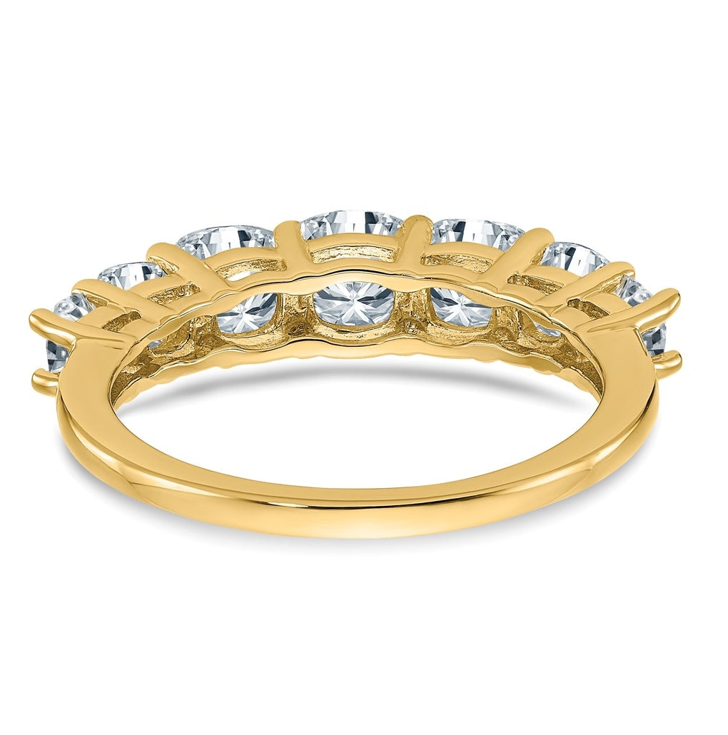 14K Yellow Gold Band G H I True Light Moissanite – Elegant Jewelry Gift for Birthday, Anniversary, Engagement, Wedding