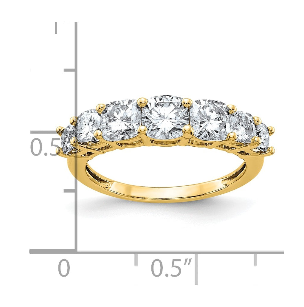14K Yellow Gold Band G H I True Light Moissanite – Elegant Jewelry Gift for Birthday, Anniversary, Engagement, Wedding