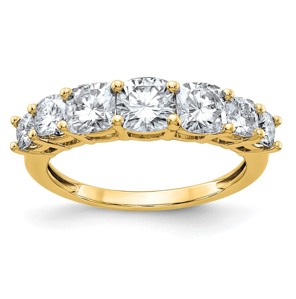 14K Yellow Gold Band G H I True Light Moissanite – Elegant Jewelry Gift for Birthday, Anniversary, Engagement, Wedding