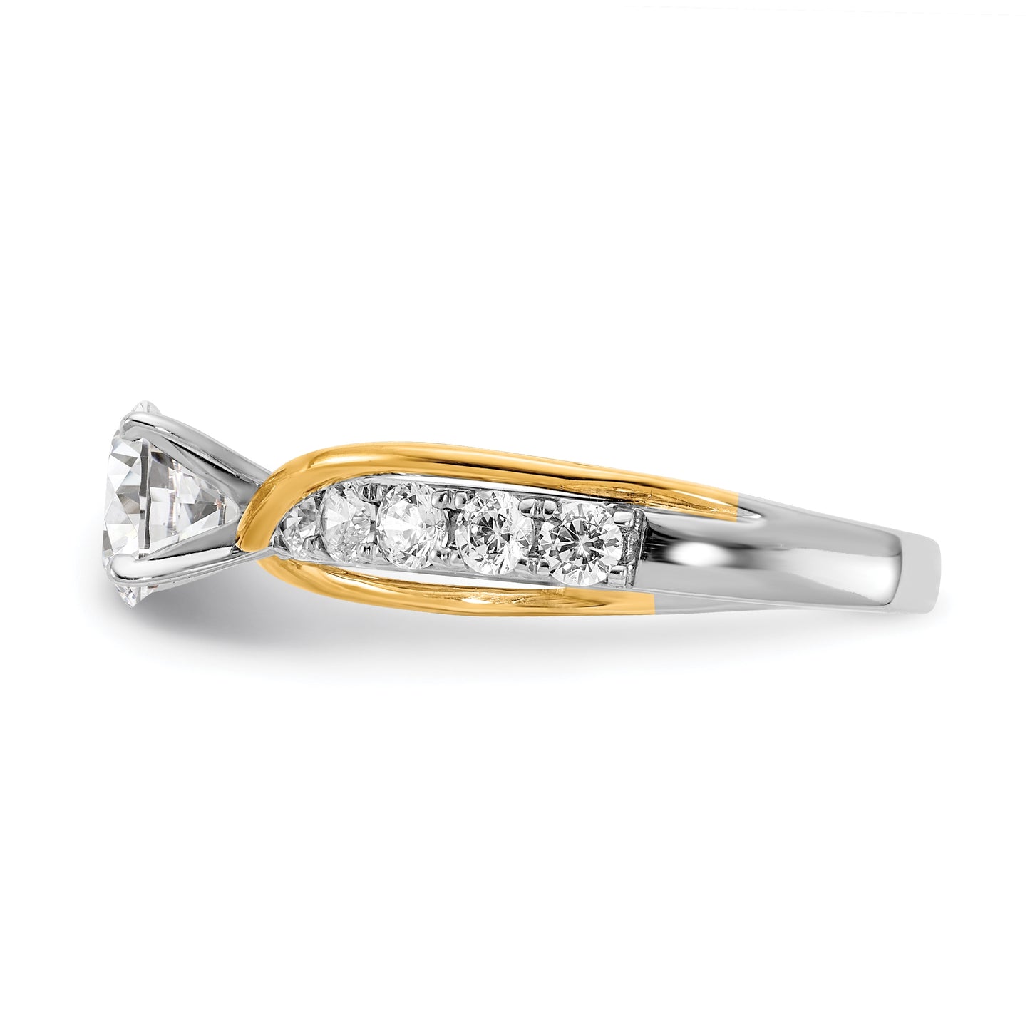 14k Two-tone Diamond Semi-Mount Engagement Ring