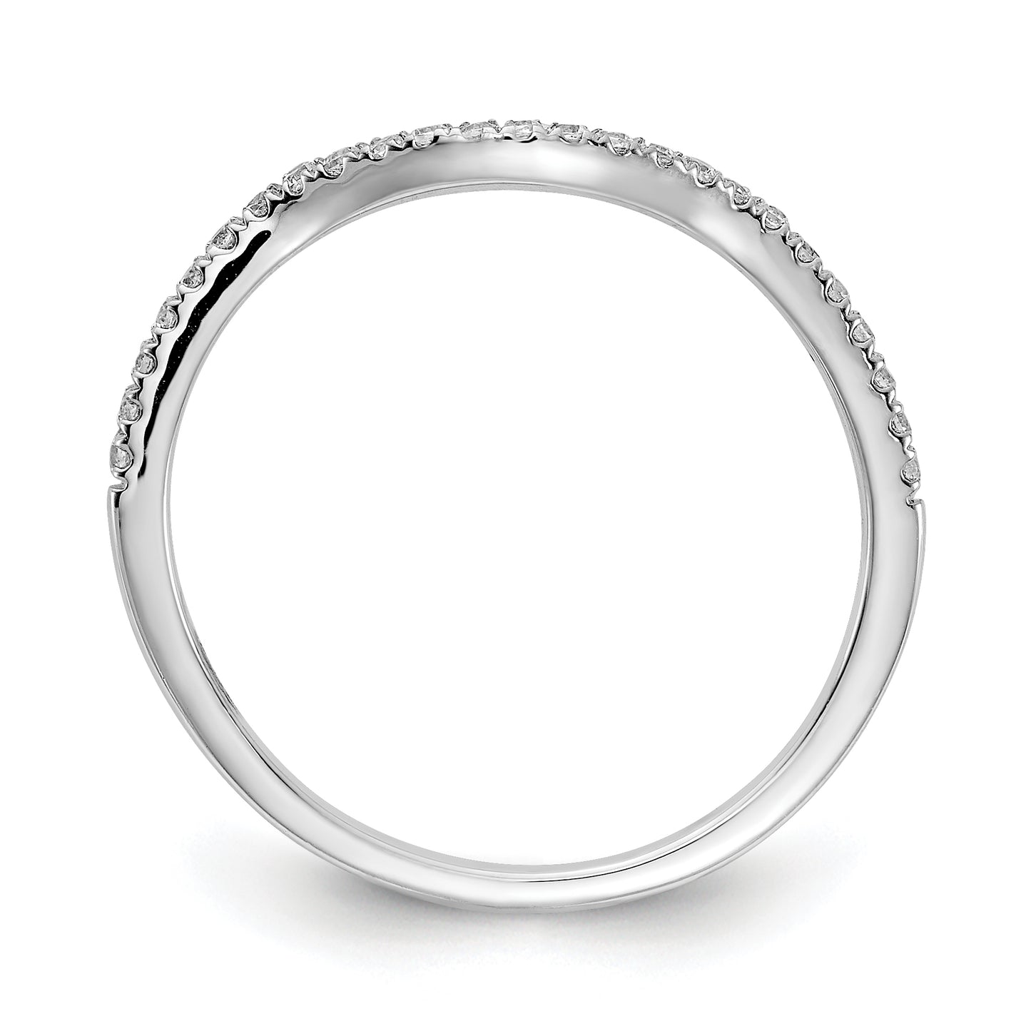 14k White Gold Diamond Wedding Band