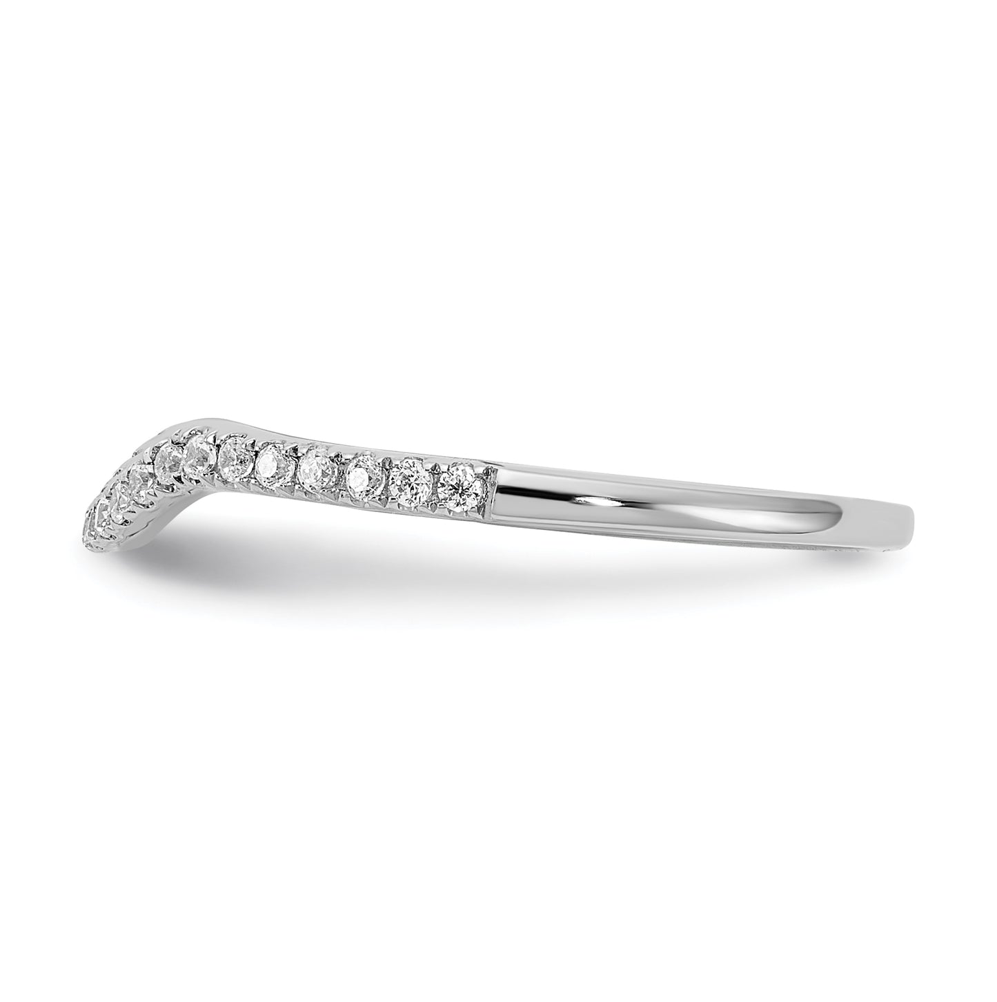 14k White Gold Diamond Wedding Band