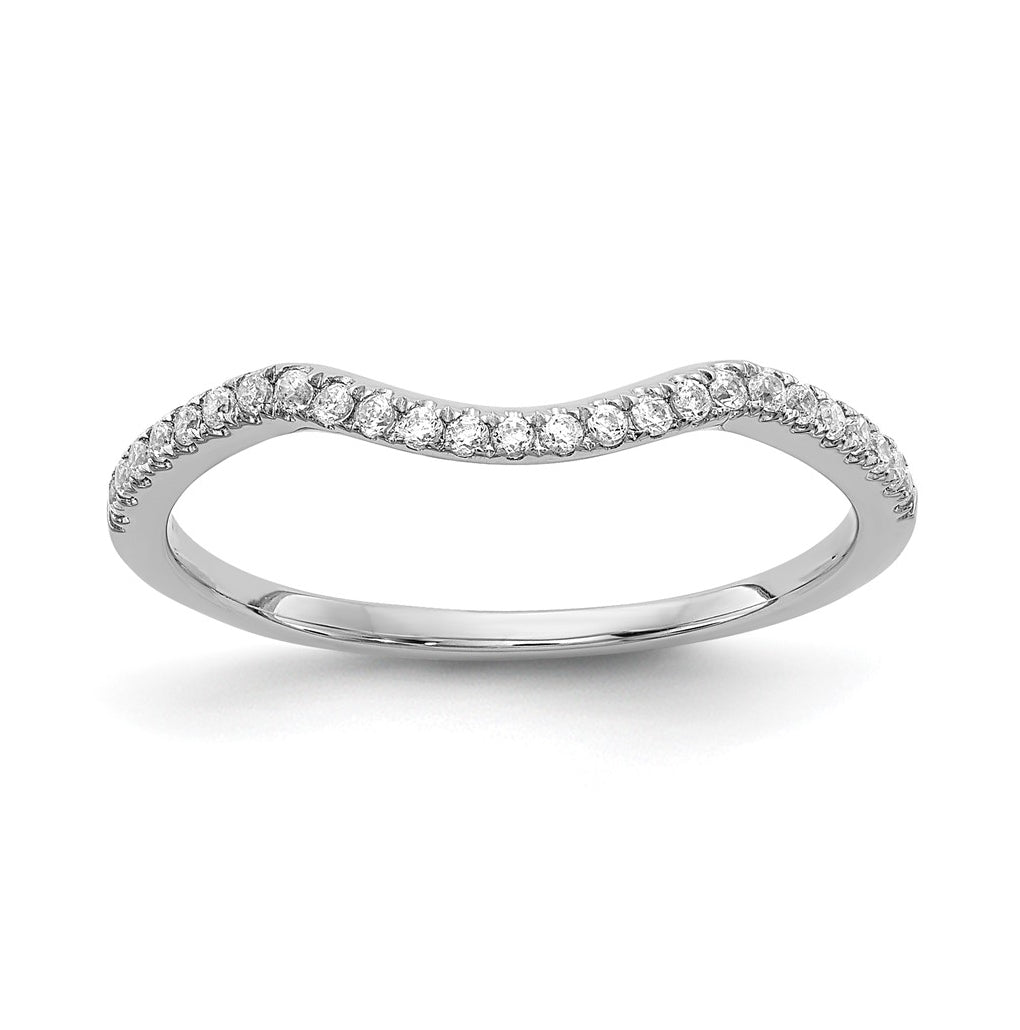14k White Gold Diamond Wedding Band