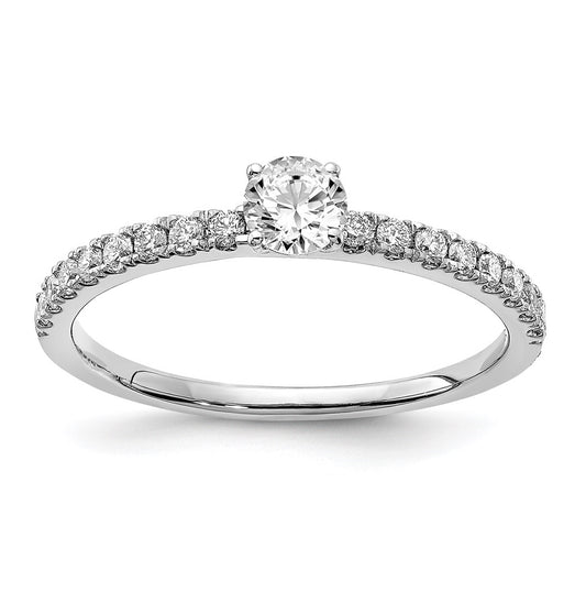 14K White Gold Lab Grown Diamond VS DEF 1/4 ctw Engagement Ring Semi