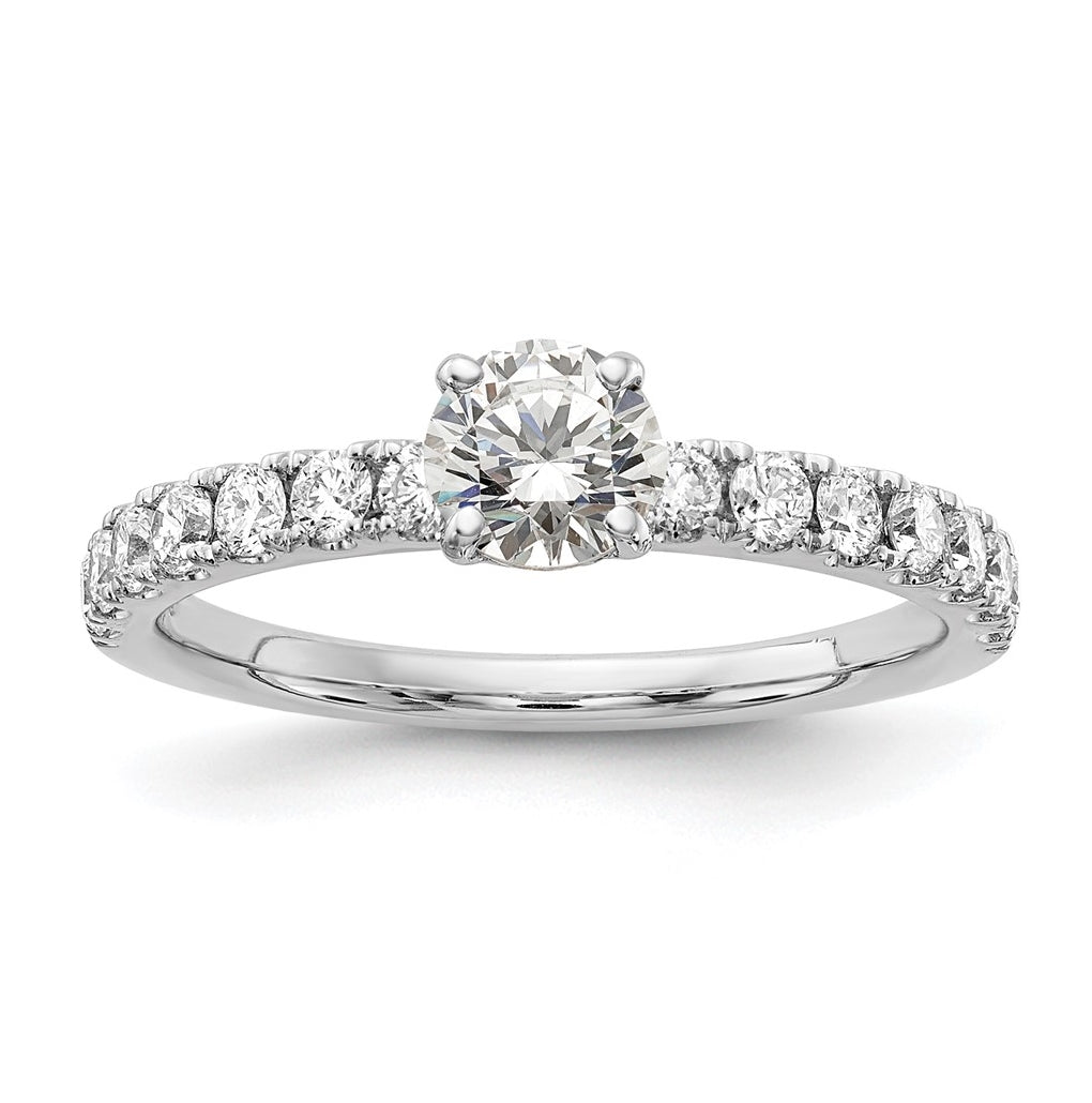 14K White Gold Lab Grown Diamond VS+ F+ 1/2 ctw Engagement Ring Semi