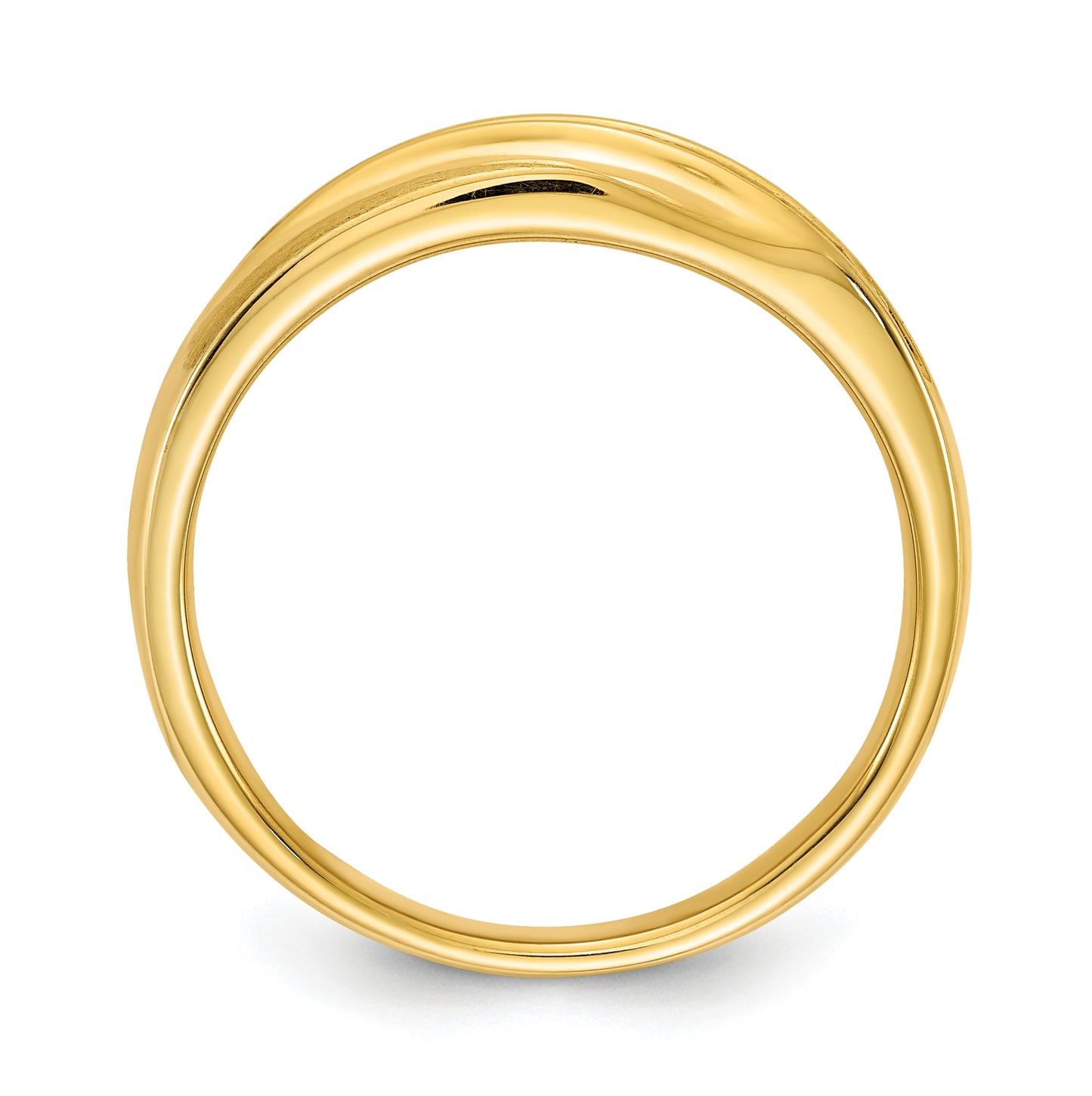 14K Yellow Gold 1/5 carat Diamond Complete Men's Band : Satin E/W