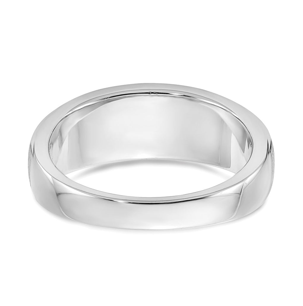 14k White Gold Diamond Men's Band – Elegant Jewelry Gift for Birthday, Anniversary, Engagement, Wedding
