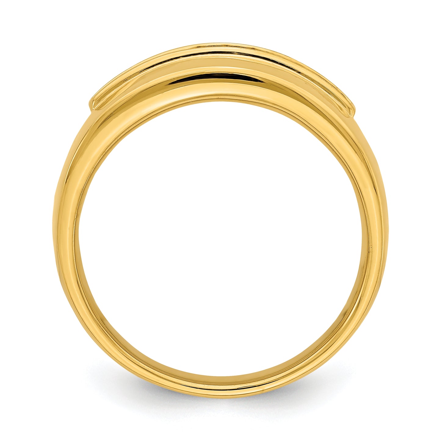 14K Yellow Gold 11-Stone 1/4 carat Diamond Complete Men's Channel Band