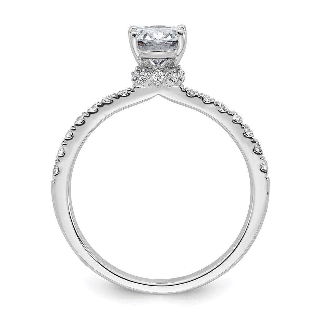 14k Yellow Or White Gold Lab Grown Diamond VS/SI+ G+ Oval Complete Solitaire Engagement Ring