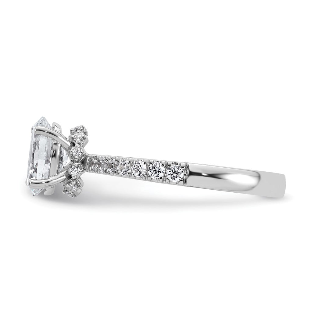 14k Yellow Or White Gold Lab Grown Diamond VS/SI+ G+ Oval Complete Solitaire Engagement Ring