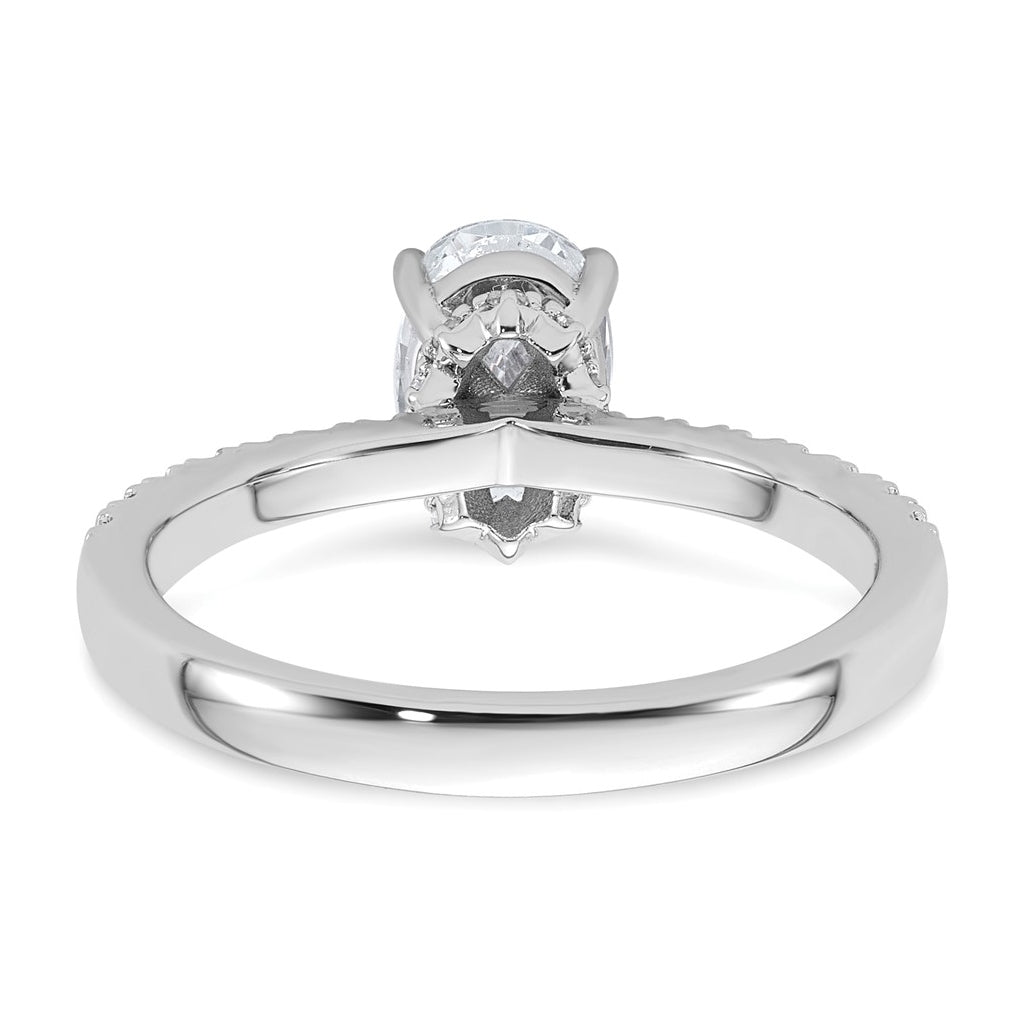 14k Yellow Or White Gold Certified Lab Grown Diamond VS+ F+ Oval Complete Solitaire Engagement Ring