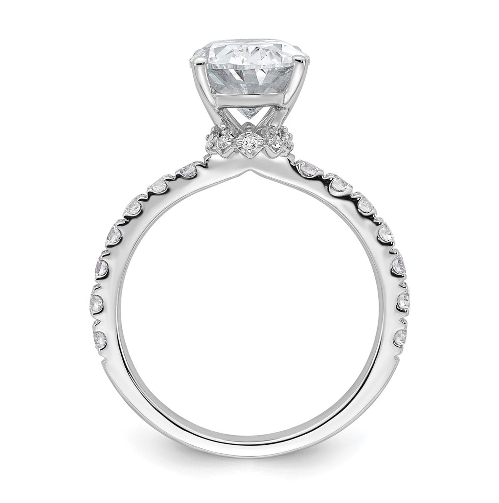 14k Yellow Or White Gold Lab Grown Diamond VS/SI+ G+ Oval Complete Solitaire Engagement Ring