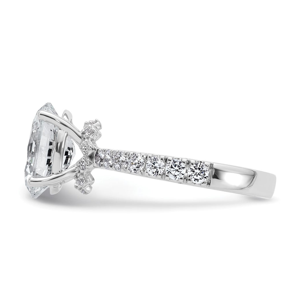 14k Yellow Or White Gold Lab Grown Diamond VS/SI+ G+ Oval Complete Solitaire Engagement Ring