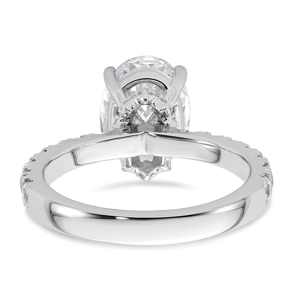14k Yellow Or White Gold Lab Grown Diamond VS/SI+ G+ Oval Complete Solitaire Engagement Ring