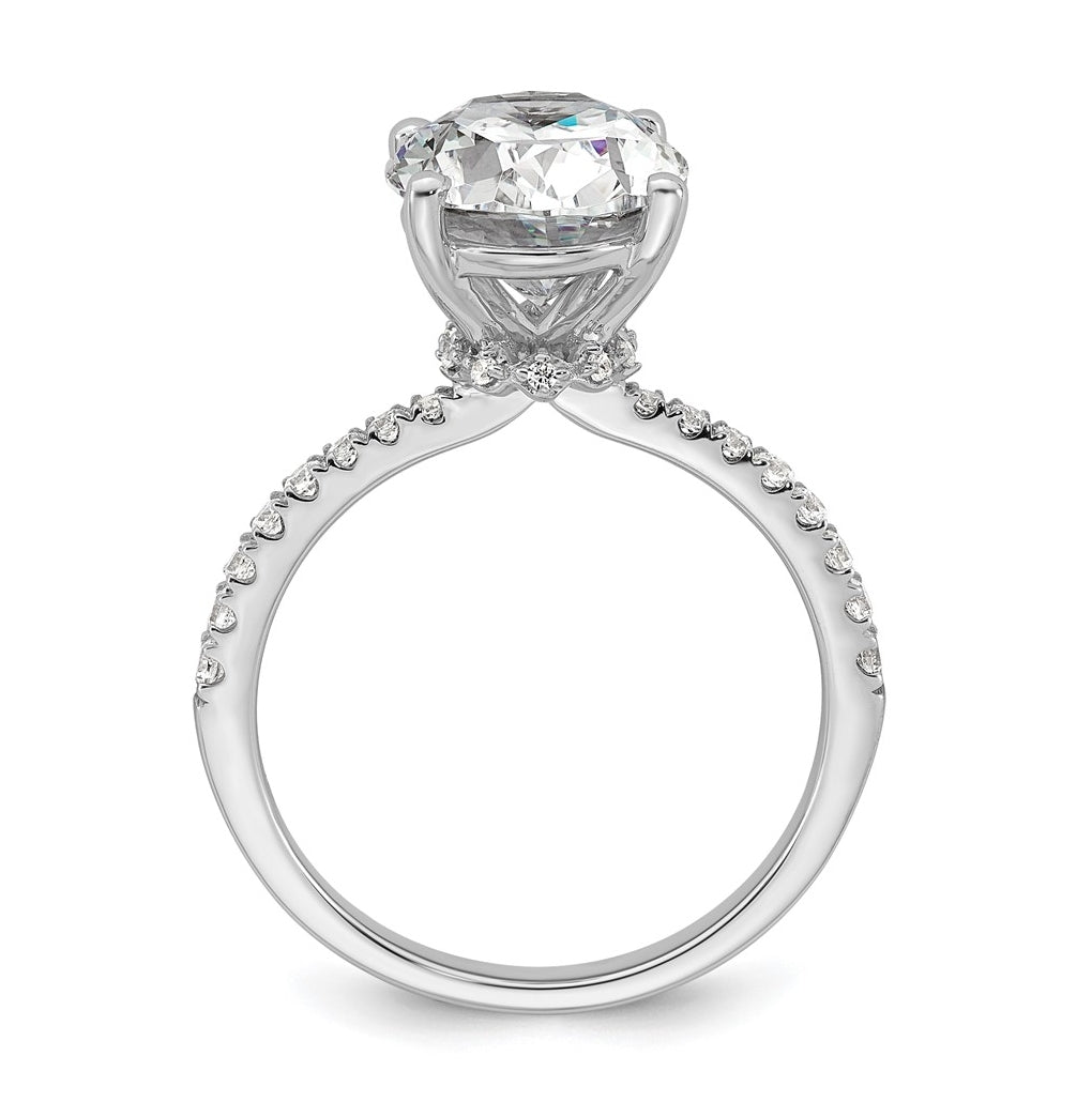 14k Yellow Or White Gold Certified Lab Grown Diamond VS+ F+ Oval Complete Solitaire Engagement Ring