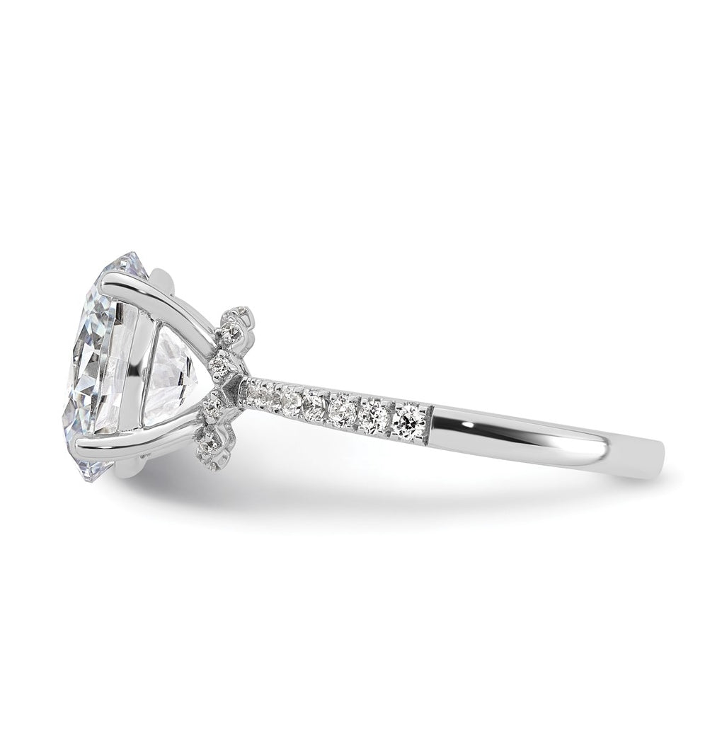 14k Yellow Or White Gold Lab Grown Diamond VS/SI+ G+ Oval Complete Solitaire Engagement Ring