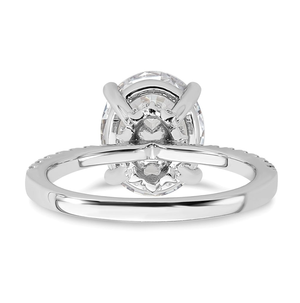 14k Yellow Or White Gold Lab Grown Diamond VS/SI+ G+ Oval Complete Solitaire Engagement Ring