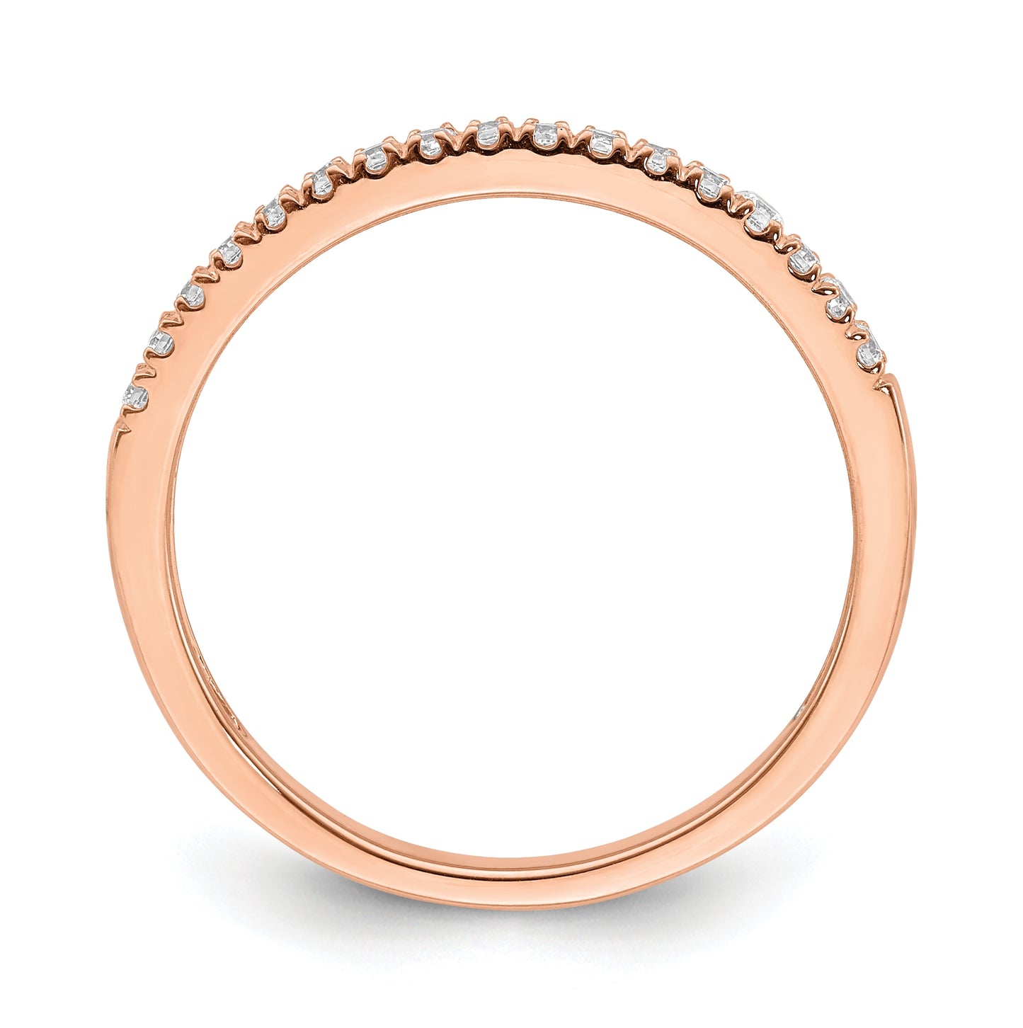 Blooming Bridal 14k Rose Gold 1/6 ct Diamond Complete Wedding Band