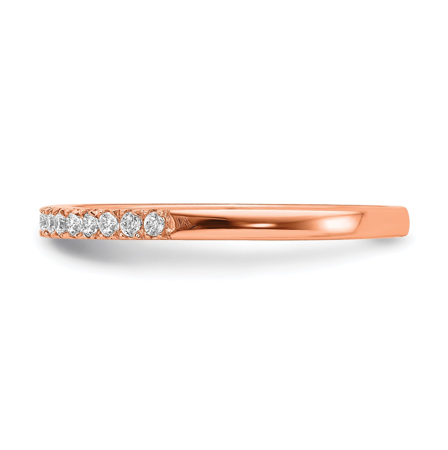 Blooming Bridal 14k Rose Gold 1/6 ct Diamond Complete Wedding Band