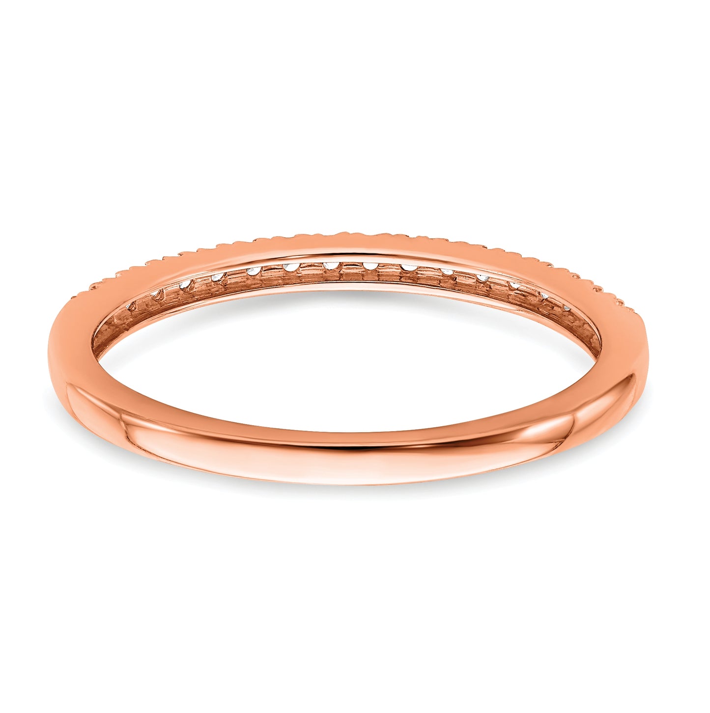 Blooming Bridal 14k Rose Gold 1/6 ct Diamond Complete Wedding Band