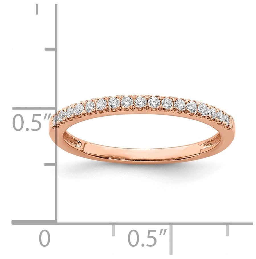 Blooming Bridal 14k Rose Gold 1/6 ct Diamond Complete Wedding Band
