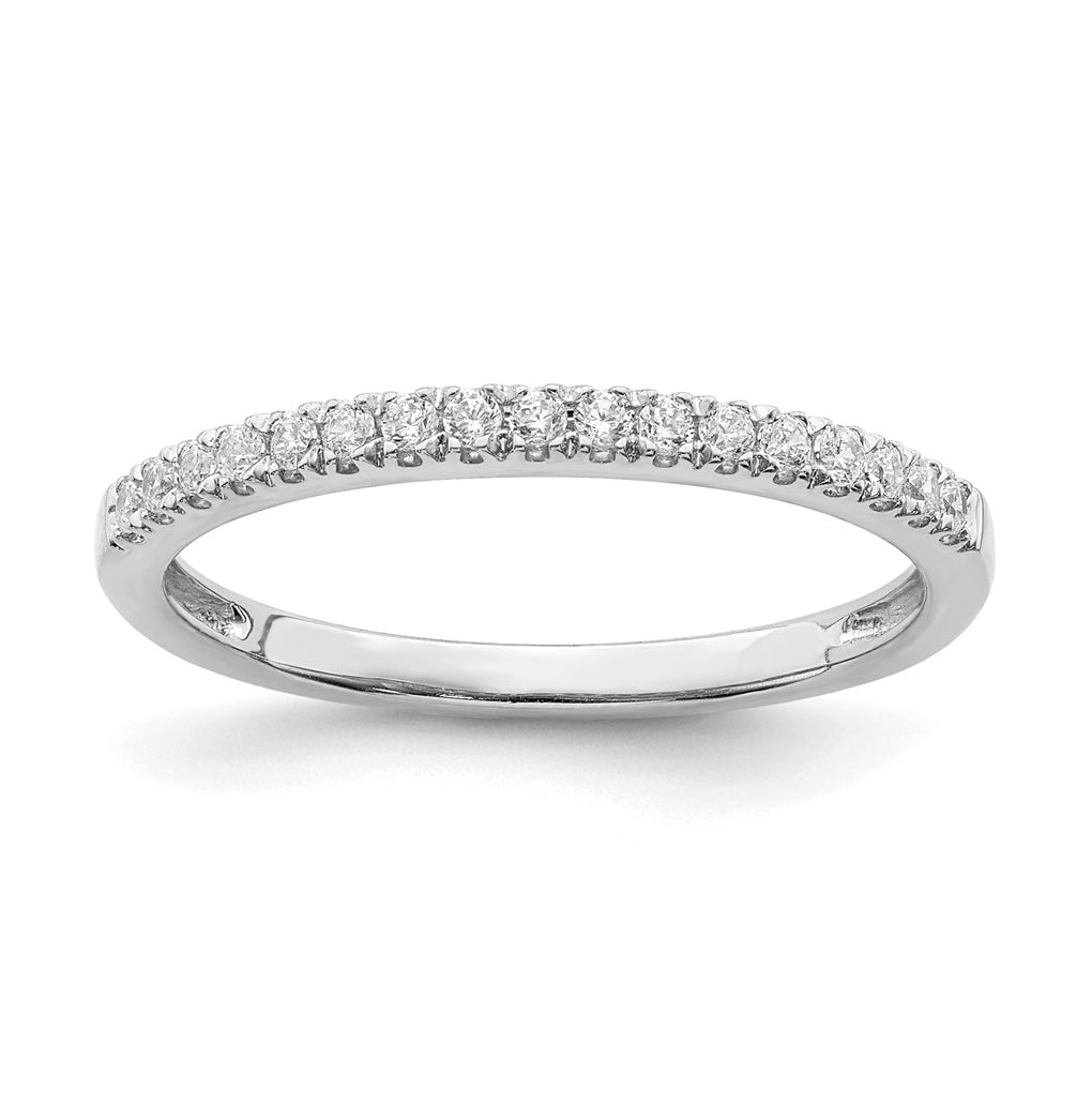 Blooming Bridal 14k White Gold 1/6 carat Diamond Complete Wedding Band